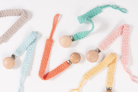 Portachupones tejidos al crochet